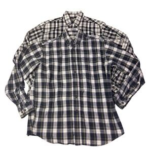 LL Bean Men's Flannel Shirt Plaid Button Down Long Sleeve M Regular Cotton x2